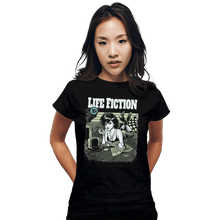 Load image into Gallery viewer, Shirts Fitted Shirts, Woman / Small / Black Life Fiction
