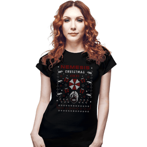 Shirts Fitted Shirts, Woman / Small / Black Nemesis Christmas Ugly Sweater