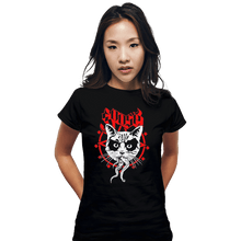 Load image into Gallery viewer, Shirts Fitted Shirts, Woman / Small / Black Black Metal Cat
