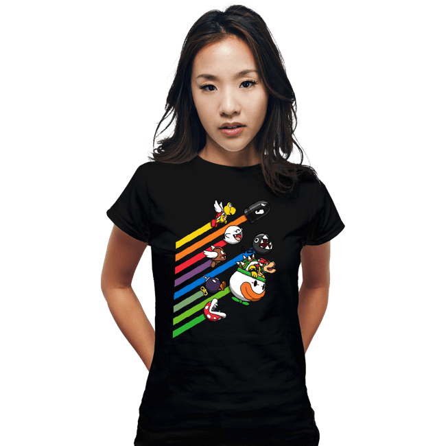 Daily_Deal_Shirts Fitted Shirts, Woman / Small / Black Pixel Pests