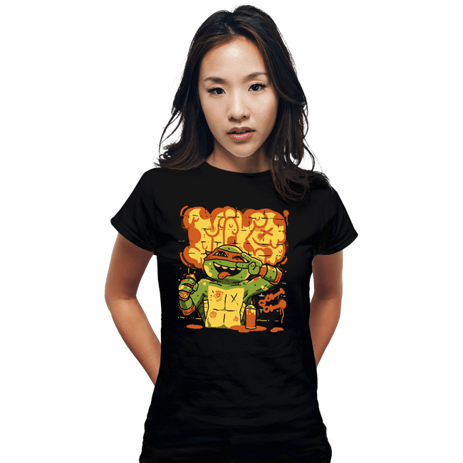 Daily_Deal_Shirts Fitted Shirts, Woman / Small / Black Mike Bomb