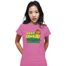 Load image into Gallery viewer, Shirts Fitted Shirts, Woman / Small / Azalea Neon Garfield Evangelion Pink
