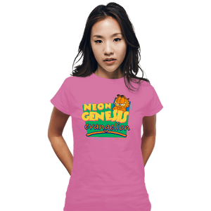 Shirts Fitted Shirts, Woman / Small / Azalea Neon Garfield Evangelion Pink