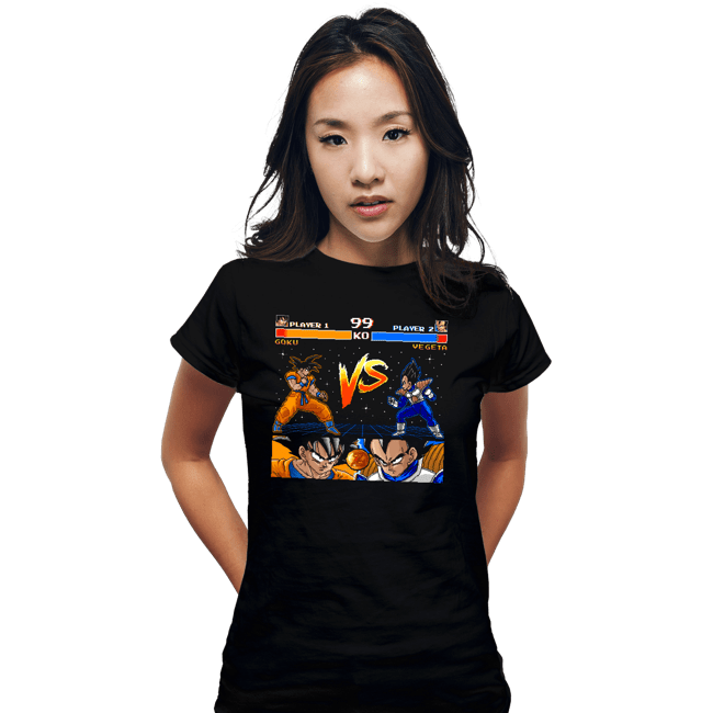 Shirts Fitted Shirts, Woman / Small / Black Goku VS Vegeta