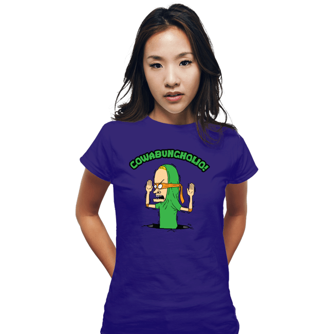 Daily_Deal_Shirts Fitted Shirts, Woman / Small / Violet Cowabungholio