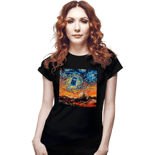 Load image into Gallery viewer, Shirts Fitted Shirts, Woman / Small / Black Van Gogh Never Saw Gallifrey
