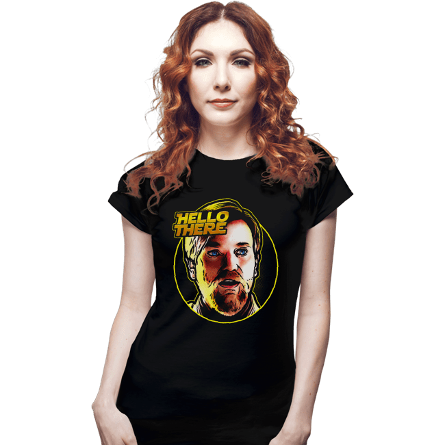 Daily_Deal_Shirts Fitted Shirts, Woman / Small / Black Hello There Meme