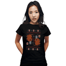 Load image into Gallery viewer, Shirts Fitted Shirts, Woman / Small / Black Devil Dog Christmas

