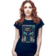 Load image into Gallery viewer, Shirts Fitted Shirts, Woman / Small / Navy The Price Is Wrong
