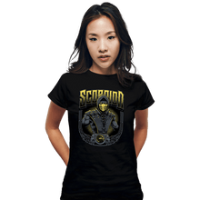Load image into Gallery viewer, Daily_Deal_Shirts Fitted Shirts, Woman / Small / Black Scorpion Crest

