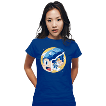Load image into Gallery viewer, Shirts Fitted Shirts, Woman / Small / Royal Blue The Blue Bomber Head
