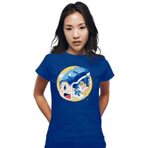 Shirts Fitted Shirts, Woman / Small / Royal Blue The Blue Bomber Head