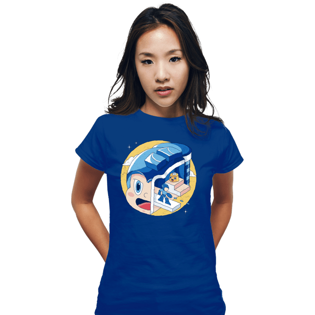 Shirts Fitted Shirts, Woman / Small / Royal Blue The Blue Bomber Head