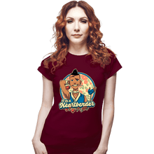 Load image into Gallery viewer, Daily_Deal_Shirts Fitted Shirts, Woman / Small / Maroon Heart Bender
