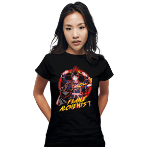 Shirts Fitted Shirts, Woman / Small / Black Flame Alchemist