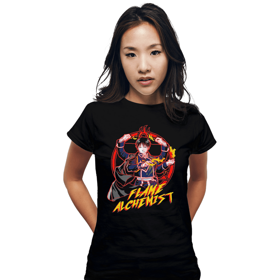 Shirts Fitted Shirts, Woman / Small / Black Flame Alchemist
