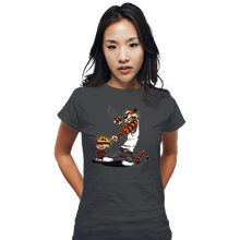 Load image into Gallery viewer, Daily_Deal_Shirts Fitted Shirts, Woman / Small / Charcoal Superhero Team
