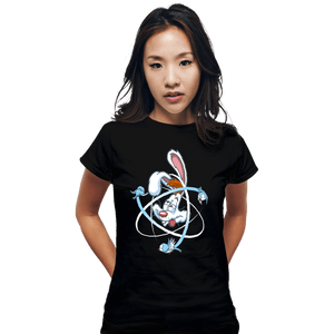 Daily_Deal_Shirts Fitted Shirts, Woman / Small / Black Cartoon Science