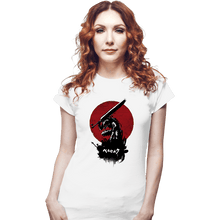 Load image into Gallery viewer, Shirts Fitted Shirts, Woman / Small / White Red Sun Swordsman
