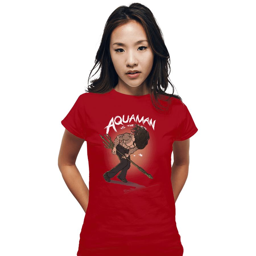 Shirts Fitted Shirts, Woman / Small / Red Arthur Curry VS The World