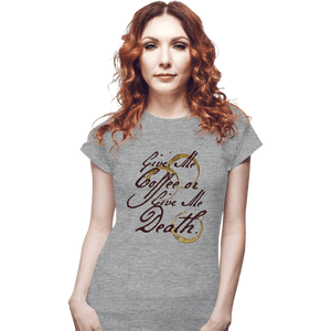Secret_Shirts Fitted Shirts, Woman / Small / Sports Grey Give Me Coffee