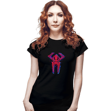 Load image into Gallery viewer, Daily_Deal_Shirts Fitted Shirts, Woman / Small / Black Vampire Glitch
