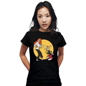 Secret_Shirts Fitted Shirts, Woman / Small / Black Rabbit Fiction!