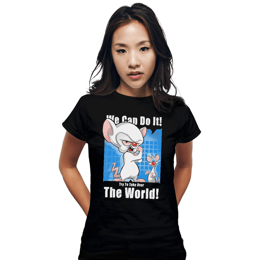 Shirts Fitted Shirts, Woman / Small / Black Conquer The World