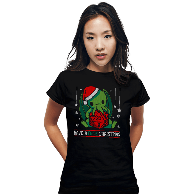 Shirts Fitted Shirts, Woman / Small / Black Have A Dice Christmas