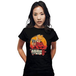 Shirts Fitted Shirts, Woman / Small / Black Red Humanoid Typhoon II