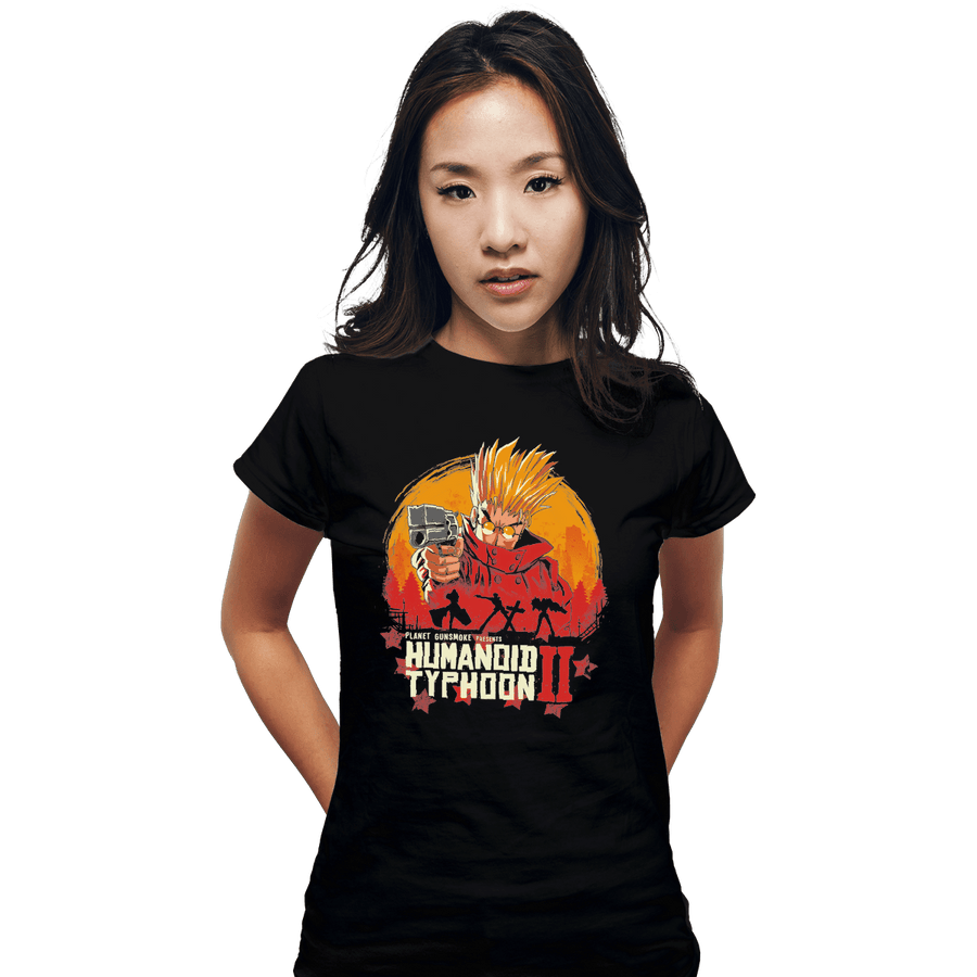 Shirts Fitted Shirts, Woman / Small / Black Red Humanoid Typhoon II