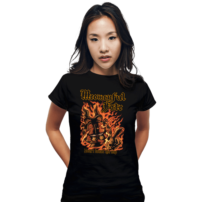 Daily_Deal_Shirts Fitted Shirts, Woman / Small / Black Meowcyful Fate