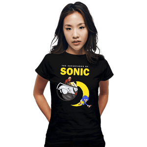 Secret_Shirts Fitted Shirts, Woman / Small / Black Adventures Of Sonic