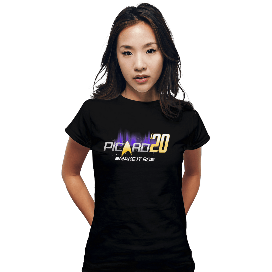 Shirts Fitted Shirts, Woman / Small / Black Make It So