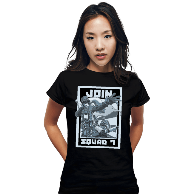Shirts Fitted Shirts, Woman / Small / Black Join Squad 7