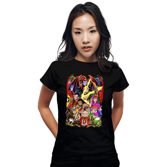 Shirts Fitted Shirts, Woman / Small / Black D&D Fighter