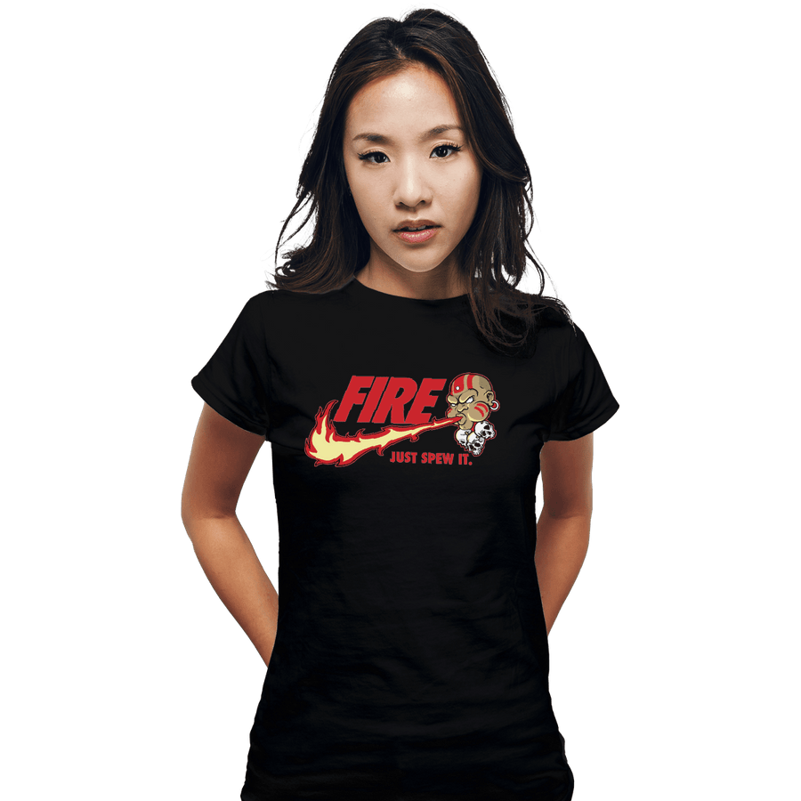 Shirts Fitted Shirts, Woman / Small / Black Yoga Flame