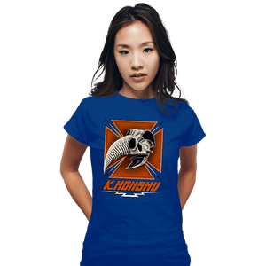 Daily_Deal_Shirts Fitted Shirts, Woman / Small / Royal Blue Konshu Skull