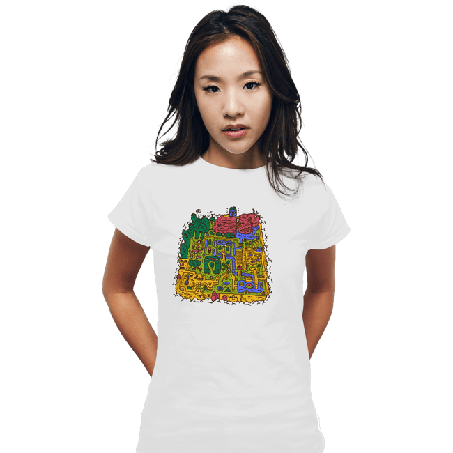 Secret_Shirts Fitted Shirts, Woman / Small / White Light World Map