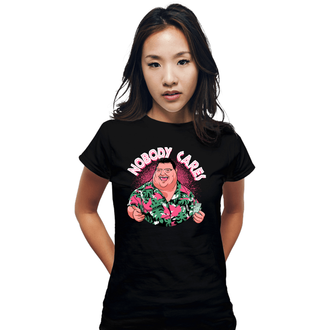 Daily_Deal_Shirts Fitted Shirts, Woman / Small / Black Nobody Cares