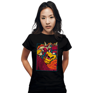 Daily_Deal_Shirts Fitted Shirts, Woman / Small / Black Attack On Bowser