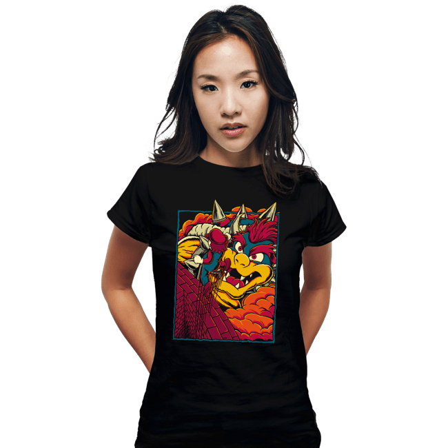 Daily_Deal_Shirts Fitted Shirts, Woman / Small / Black Attack On Bowser