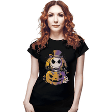 Load image into Gallery viewer, Shirts Fitted Shirts, Woman / Small / Black Spooky Jack
