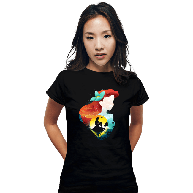 Daily_Deal_Shirts Fitted Shirts, Woman / Small / Black Ariel Shadow