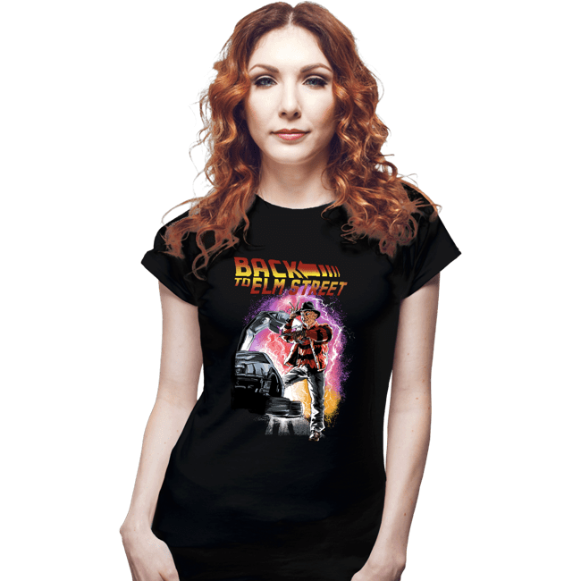 Daily_Deal_Shirts Fitted Shirts, Woman / Small / Black Back To Elm Street