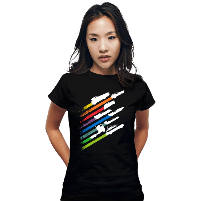 Daily_Deal_Shirts Fitted Shirts, Woman / Small / Black Speed Streaks