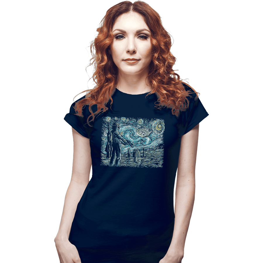 Secret_Shirts Fitted Shirts, Woman / Small / Navy Starry Wars