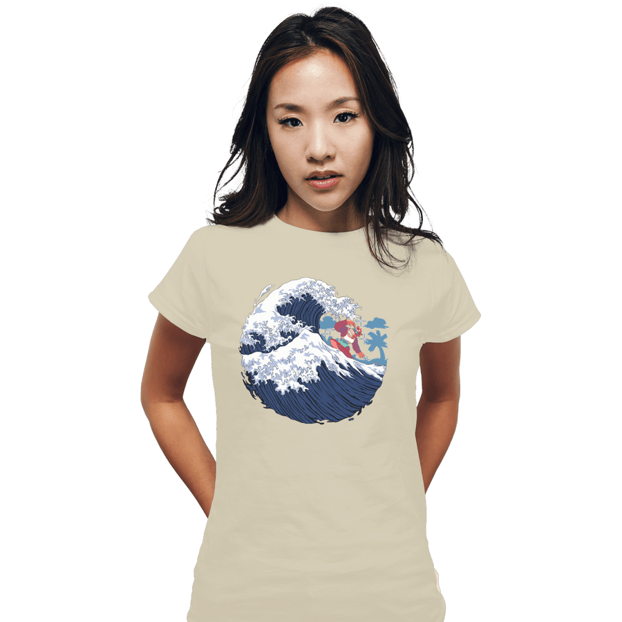 Shirts Fitted Shirts, Woman / Small / White Funky Wave