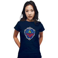 Load image into Gallery viewer, Secret_Shirts Fitted Shirts, Woman / Small / Navy Shield Spray

