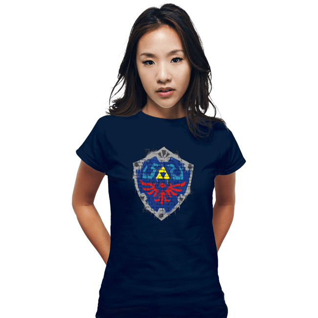 Secret_Shirts Fitted Shirts, Woman / Small / Navy Shield Spray